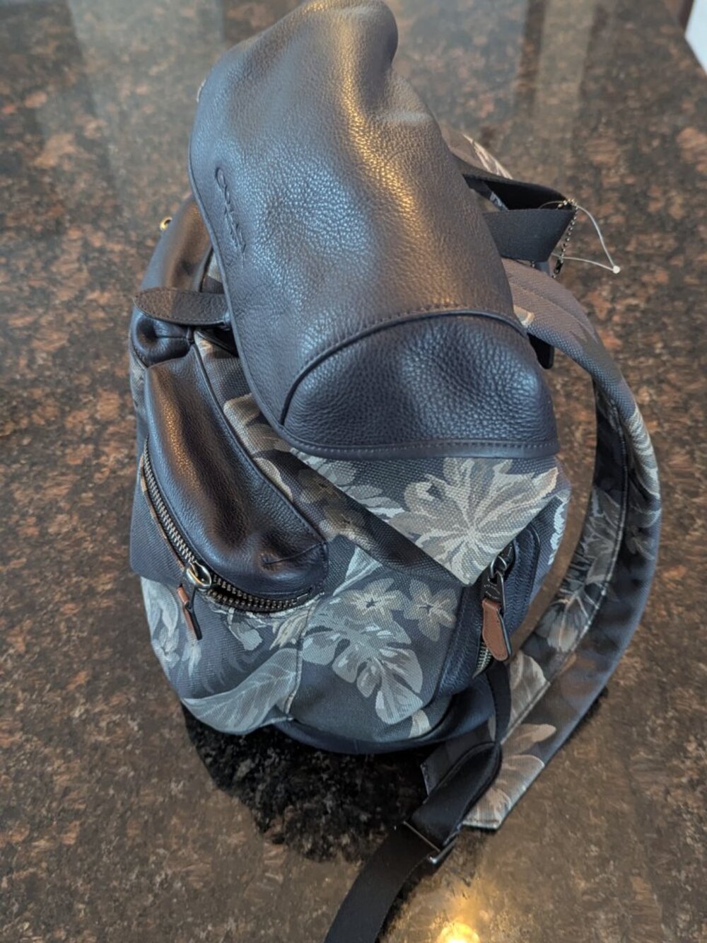 Coach Hawaiian Palm Print Rucksack / Backpack - Picture 4 of 5